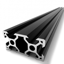 20x40 aluminum extrusion 635mm with M5 threads, black