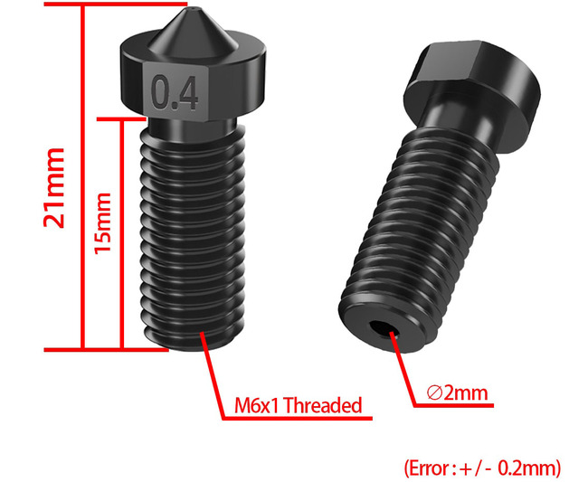 Nozzle 0,4mm Volcano, Hardened Steel