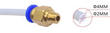 PC4-M6 pneumatic connector for extruder