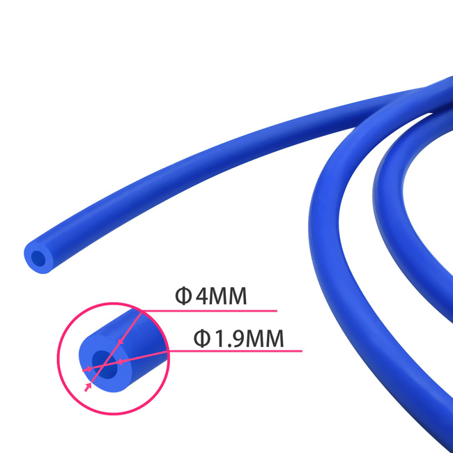 PTFE tube, blue, cut to order