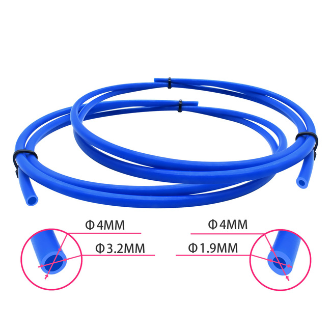 PTFE tube, blue, cut to order