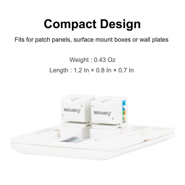 RJ45 LAN konektor CAT6 Keystone Jack