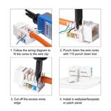 RJ45 LAN konektor CAT6 Keystone Jack